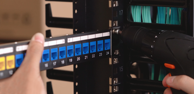 Installing a rack mount patch panel